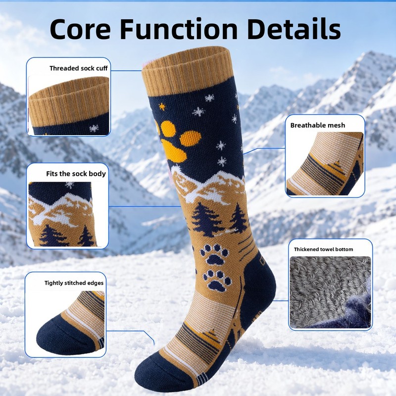Kids Ski Socks, Autumn Winter  - Thermal Sock Winter recension och pris