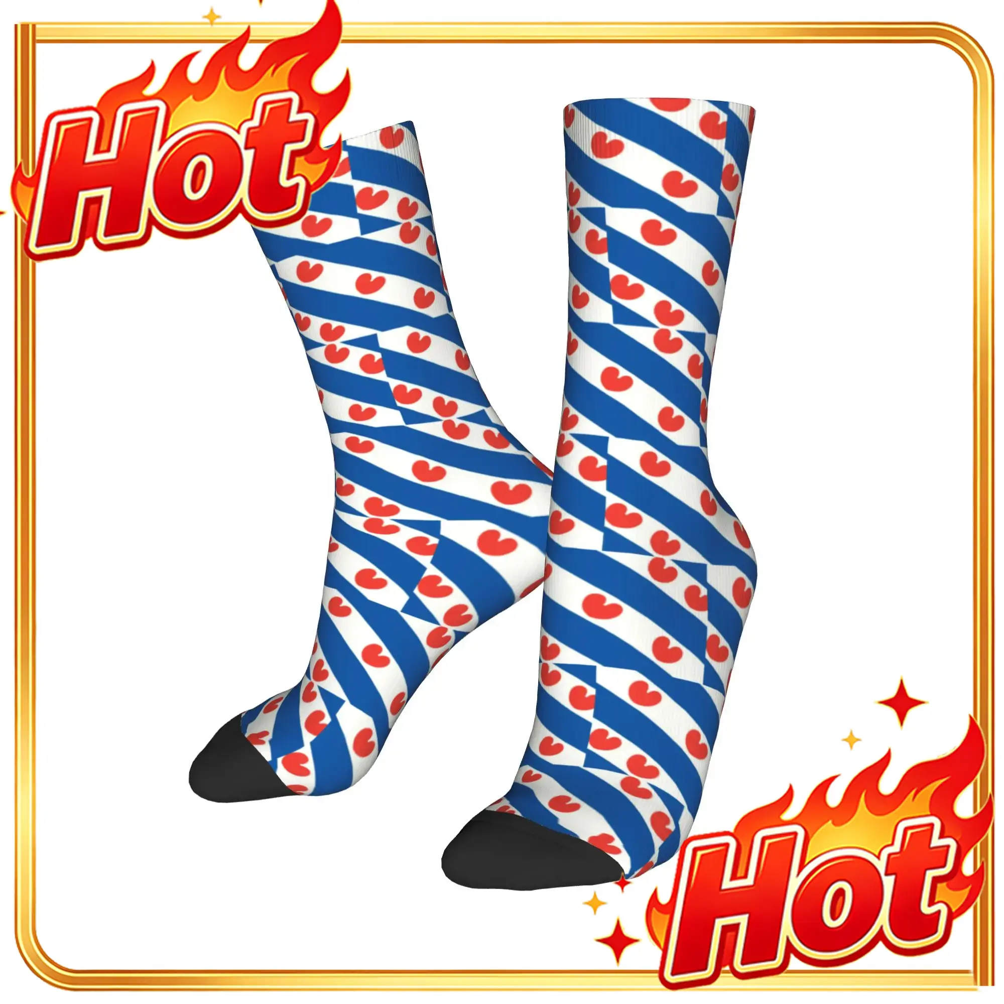 Custom Friesland Flag Men's Cr - Dress Sock Men recension och pris