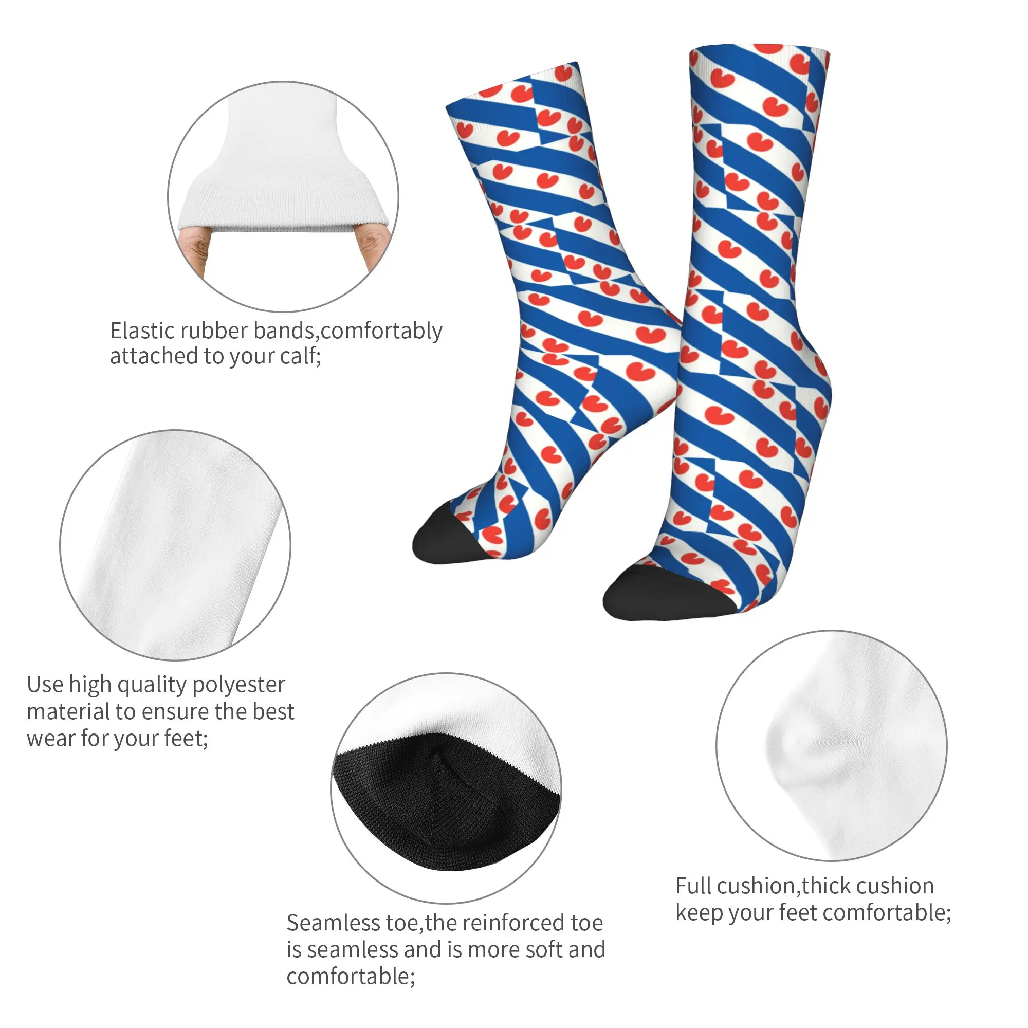 Custom Friesland Flag Men's Cr - Dress Sock Men recension och pris