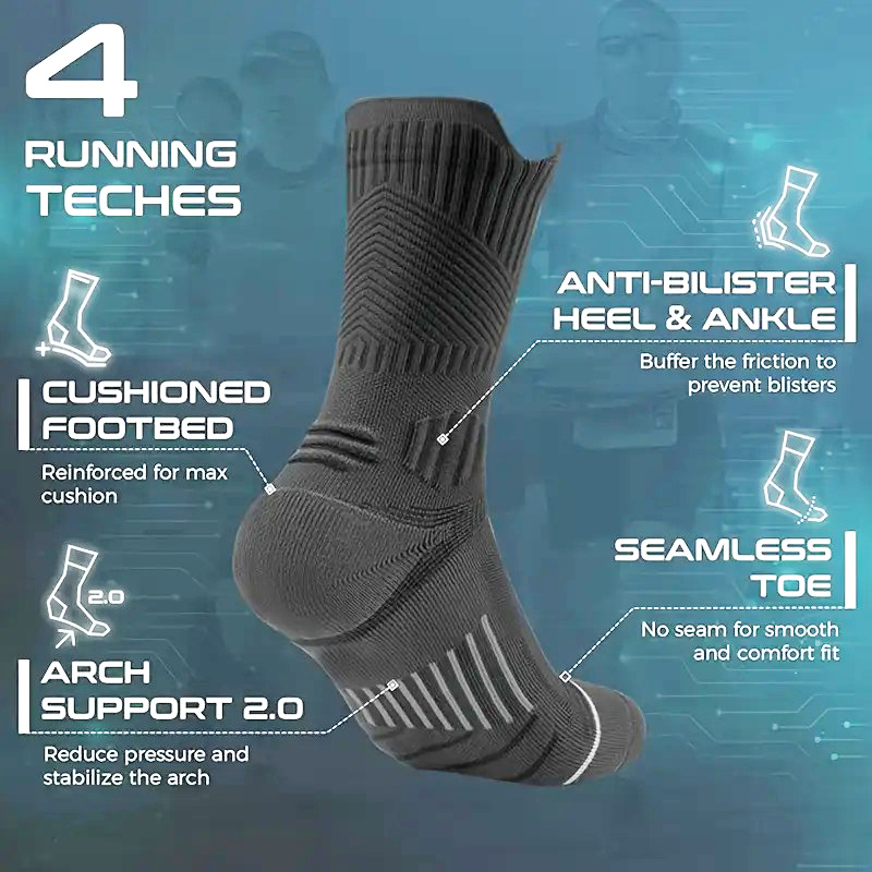 1/5 Pair Men Towel Bottom Bask - Athletic Sock Cushion recension och pris