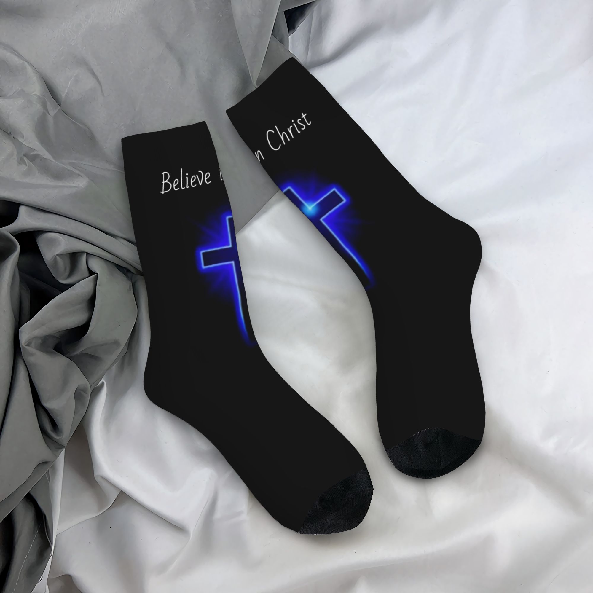 Custom Believe Jesus Christ Me - Dress Sock Men recension och pris